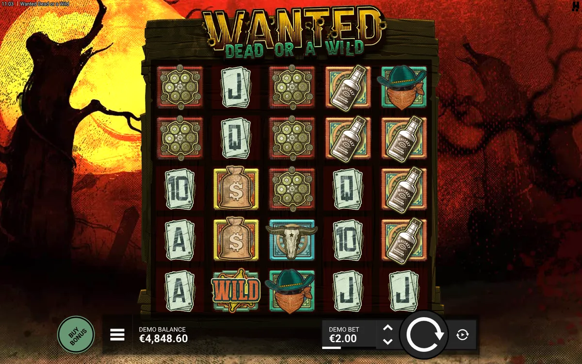Wanted Dead or a Wild multipliers in bonus round
