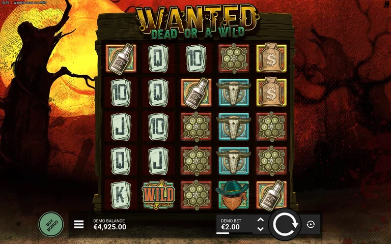 Wanted Dead or a Wild winning spin